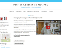 Tablet Screenshot of dr-constancis-urologist-andrologist.fr